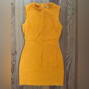 ZARA Textured Orange Dress